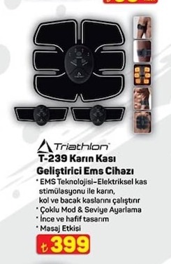 Triathlon T-239 Karın Kası Geliştirici Ems Cihazı