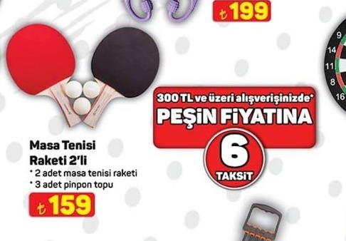 Masa Tenisi Raketi 2'Li