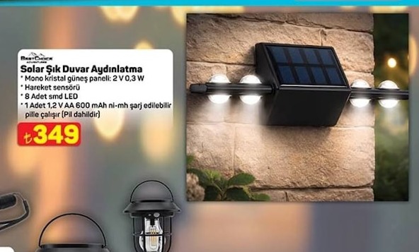 Solar Şık Duvar Aydınlatma