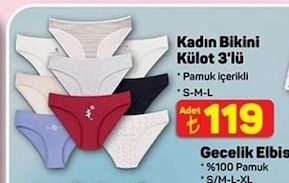 Kadın Bikini Külot 3'Lü