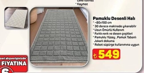 Pamuklu Desenli Halı