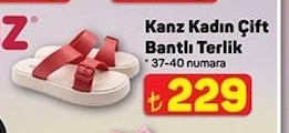 Kanz Kadın Çift Bantlı Terlik