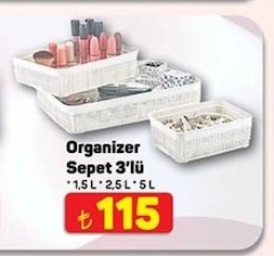 Organizer Sepet 3'Lü