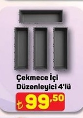 Çekmece İçi Düzenleyici 4'Lü