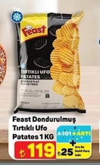 Feast Dondurulmuş Tırtıklı Ufo Patates 1 Kg