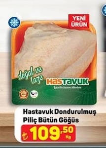 Hastavuk Dondurulmuş Piliç Bütün Göğüs