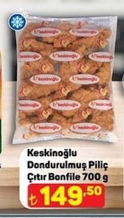 Keskinoğlu Dondurulmuş Piliç Çıtır Bonfile 700 G