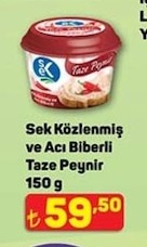 Sek Közlenmiş Ve Acı Biberli Taze Peynir 150 G