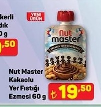Nut Master Kakaolu Yer Fıstığı Ezmesi 60 G