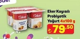 Eker Kayısılı Probiyotik Yoğurt 4X100 G