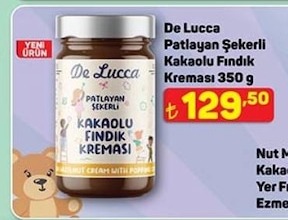 De Lucca Patlayan Şekerli Kakaolu Fındık Kreması 350 G