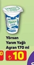 Yörsan Yarım Yağlı Ayran 170 Ml