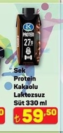 Sek Protein Kakaolu Laktozsuz Süt 330 Ml