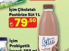 Içim Çikolatalı Pastörize Süt 1 L