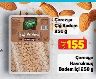 Çerezya Çiğ Badem 250 G