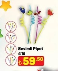 Sevimli Pipet 4'Lü