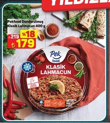 Pekfood Dondurulmuş Klasik Lahmacun 400G