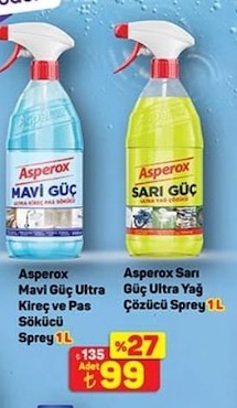 Asperox Mavi Güç Ultra Kireç Ve Pas Sökücü Sprey 1L