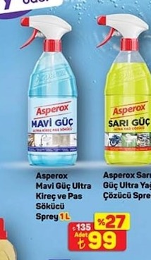 Asperox Sarı Güç Ultra Yağ Çözücü Sprey 1L