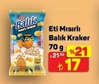 Eti Mısırlı Balık Kraker 70G