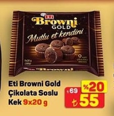 Eti Browni Gold Çikolata Soslu Kek 9X20G