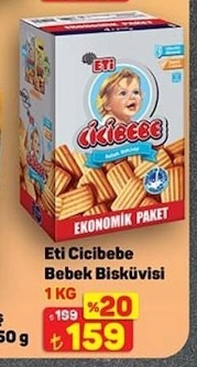 Eti Cicibebé Bebek Bisküvisi 1Kg (Ekonomik Paket)