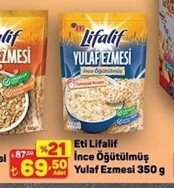 Eti Lifalif İnce Öğütülmüş Yulaf Ezmesi 350 G