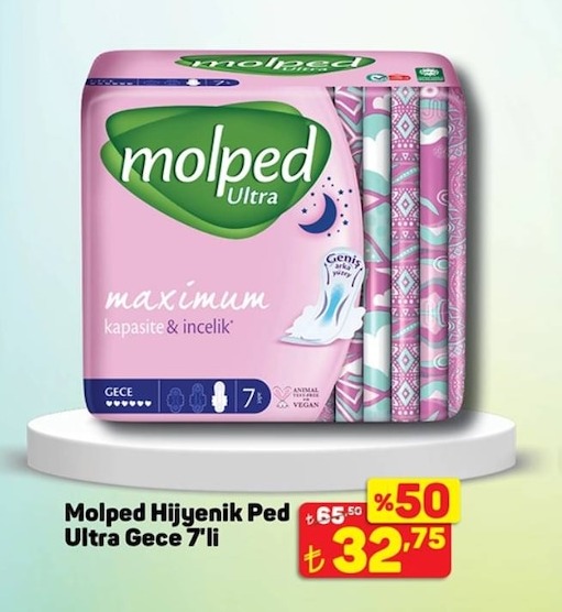 Molped Hijyenik Ped Ultra Gece 7'Li