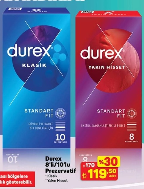 Durex Klasik Standard Fit 10'Lu Prezervatif