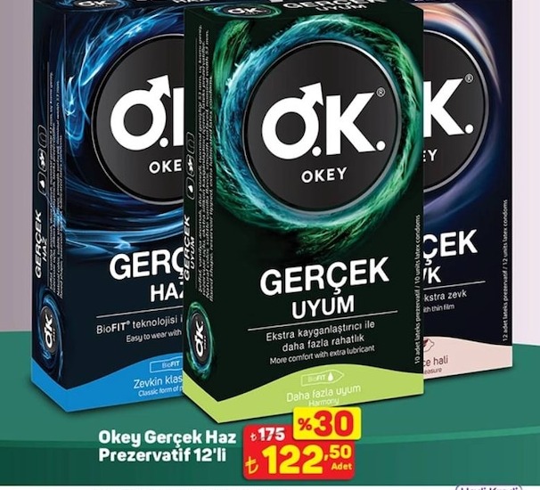 Okey Gerçek Uyum Prezervatif 12'Li