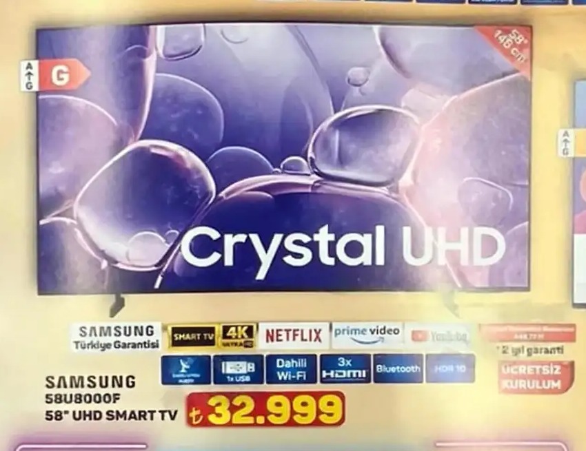 Samsung 58U8000F 58" Uhd Smart Tv