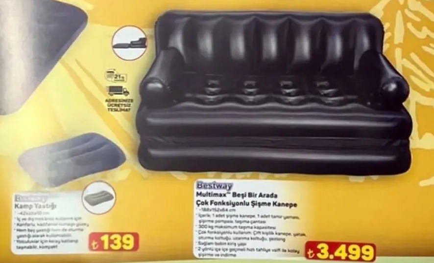 Bestway Multimax Beşi Bir Arada Çok Fonksiyonlu Şişme Kanepe