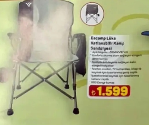 Escamp Lüks Katlanabilir Kamp Sandalyesi