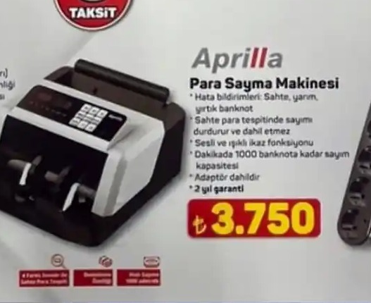 Aprilla Para Sayma Makinesi