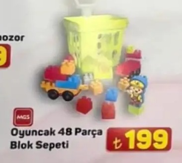 Oyuncak 48 Parça Blok Sepeti