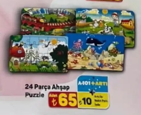 24 Parça Ahşap Puzzle