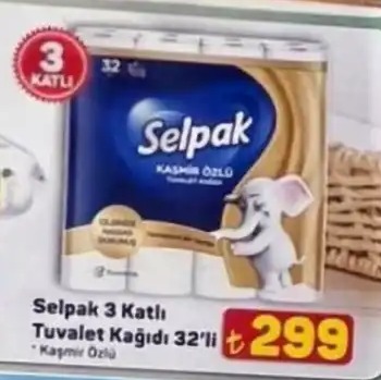 Selpak 3 Katlı Tuvalet Kağıdı 32'Li