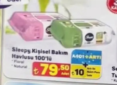 Sleepy Kişisel Bakım Havlusu 100'Lü