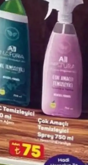 All Natura Çok Amaçlı Temizleyici Sprey 750 Ml
