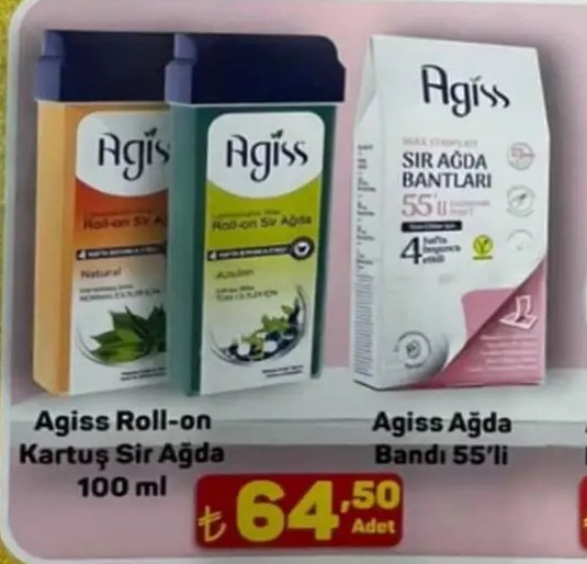 Agiss Roll-On Kartuş Sir Ağda 100 Ml