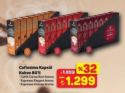 Tchibo Cafissimo Kapsül Kahve 80'Li
