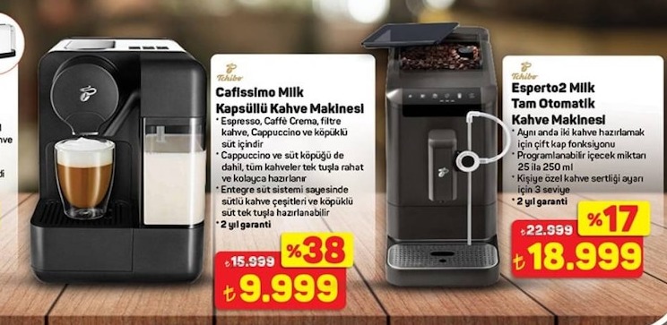 Tchibo Cafissimo Milk Kapsüllü Kahve Makinesi
