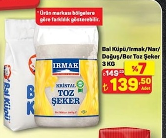 Irmak Kristal Toz Şeker 3 Kg