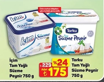 İçim Tam Yağlı Süzme Peynir 750 G