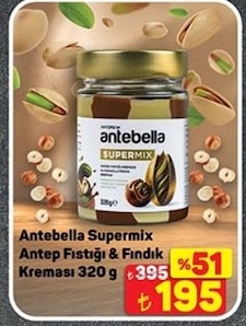 Antebella Supermix Antep Fıstığı & Fındık Kreması 320 G