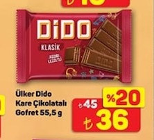 Ülker Dido Klasik Kare Çikolatalı Gofret 55.5G