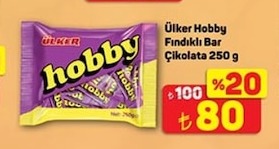 Ülker Hobby Fındıklı Bar Çikolata 250G