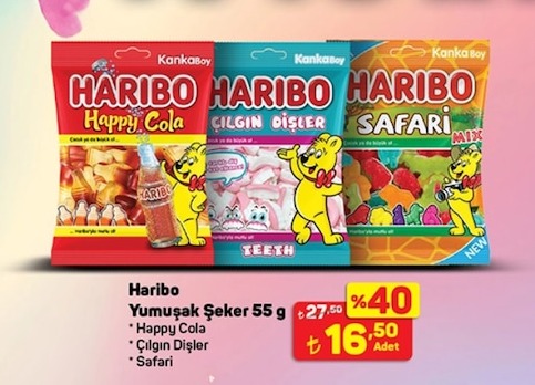 Haribo Yumuşak Şeker 55G
