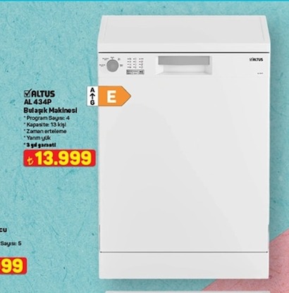 Altus Al434P Bulaşık Makinesi