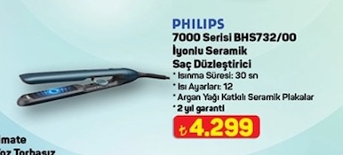 Philips 7000 Serisi Bhs732/00 İyonlu Seramik Saç Düzleştirici